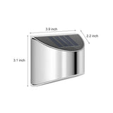 Modern Stainless Steel Outdoor Solar Wall Light Waterproof LED Sconce for Garden and Patio