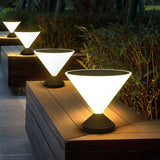 Modern Stainless Steel Solar Powered Post Light for Outdoor Landscape and Garden Pathway Lighting