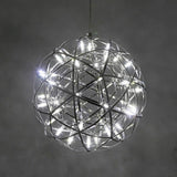 Modern Stainless Steel Woven Sphere Pendant Light 12 Inch LED Orb Hanging Ceiling Fixture