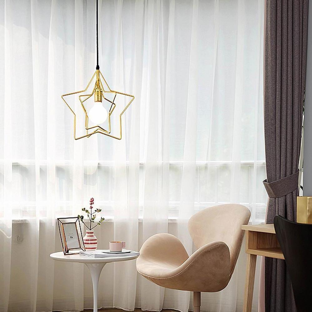 Modern Star Shaped LED Pendant Light Creative Hanging Ceiling Lamp for Dining Room Kitchen Island