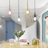 Modern Star Shaped LED Pendant Light Creative Hanging Ceiling Lamp for Dining Room Kitchen Island