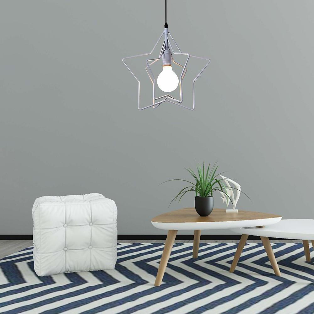 Modern Star Shaped LED Pendant Light Creative Hanging Ceiling Lamp for Dining Room Kitchen Island