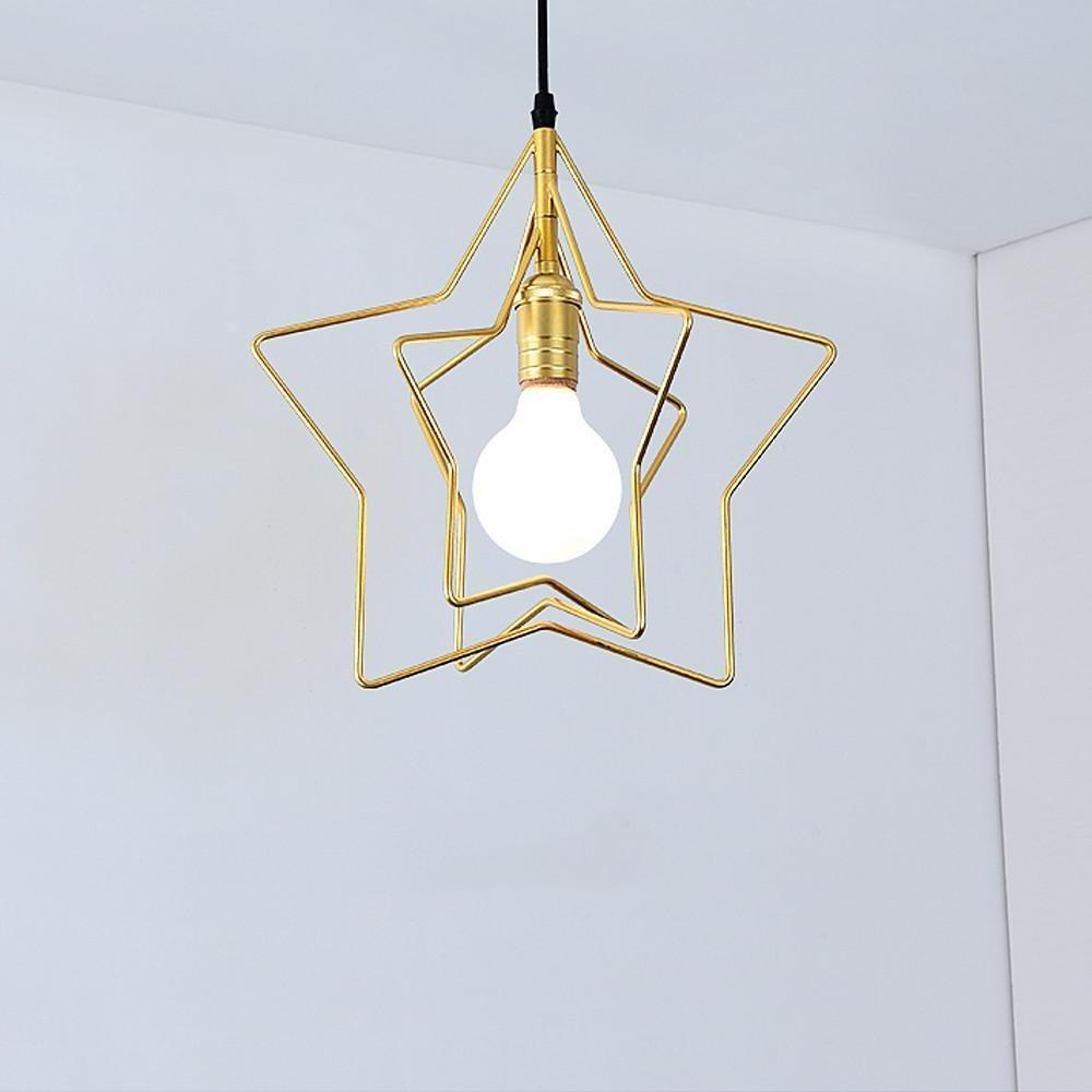 Modern Star Shaped LED Pendant Light Creative Hanging Ceiling Lamp for Dining Room Kitchen Island