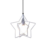 Modern Star Shaped LED Pendant Light Creative Hanging Ceiling Lamp for Dining Room Kitchen Island