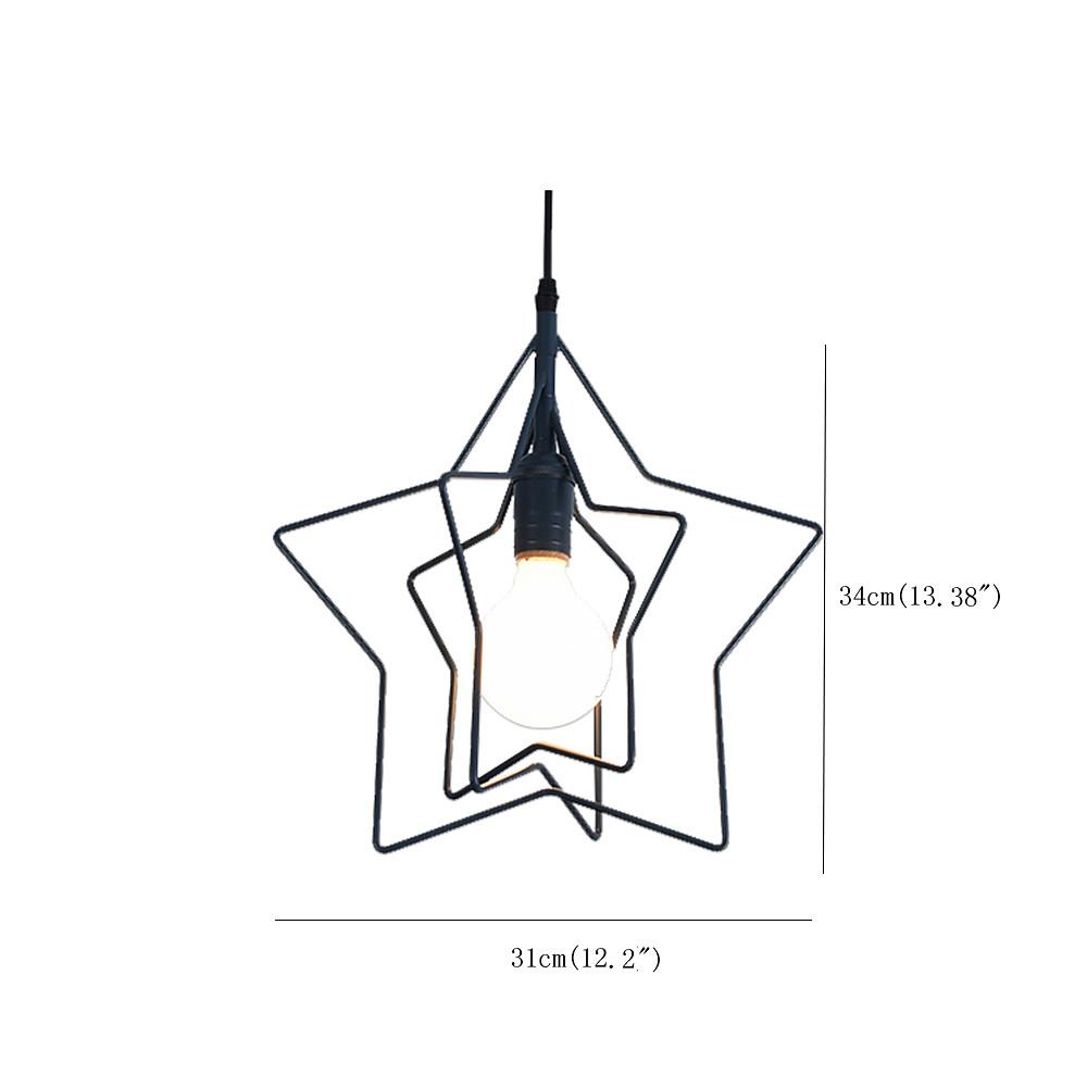 Modern Star Shaped LED Pendant Light Creative Hanging Ceiling Lamp for Dining Room Kitchen Island