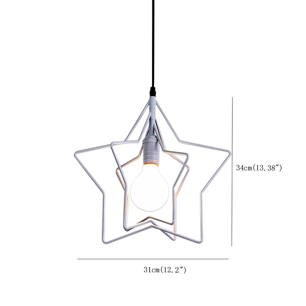 Modern Star Shaped LED Pendant Light Creative Hanging Ceiling Lamp for Dining Room Kitchen Island