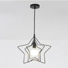 Modern Star Shaped Metal Pendant Lighting Geometric Celestial Chandelier for Dining Room and Bedroom