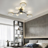 Modern Starry Flower LED Ceiling Chandelier with Three Step Color Dimming