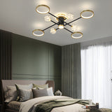 Modern Starry Flower LED Ceiling Chandelier with Three Step Color Dimming