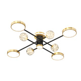 Modern Starry Flower LED Ceiling Chandelier with Three Step Color Dimming
