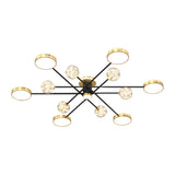 Modern Starry Flower LED Ceiling Chandelier with Three Step Color Dimming