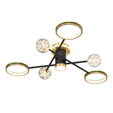 Modern Starry Flower LED Ceiling Chandelier with Three Step Color Dimming