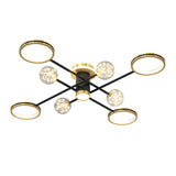 Modern Starry Flower LED Ceiling Chandelier with Three Step Color Dimming