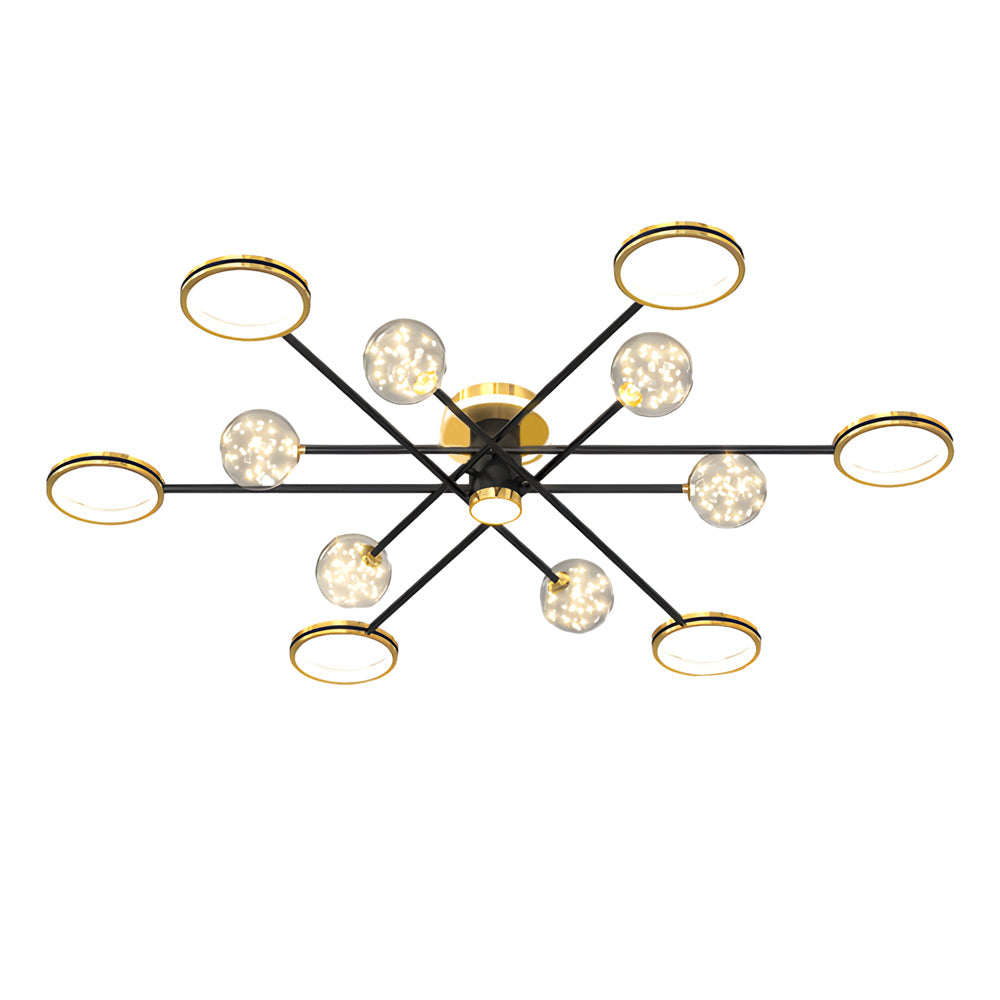 Modern Starry Flower LED Ceiling Chandelier with Three Step Color Dimming