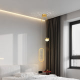 Modern Starry Projection LED Pendant Light Nordic 3 Step Dimming Hanging Ceiling Lamp for Bedroom Bar