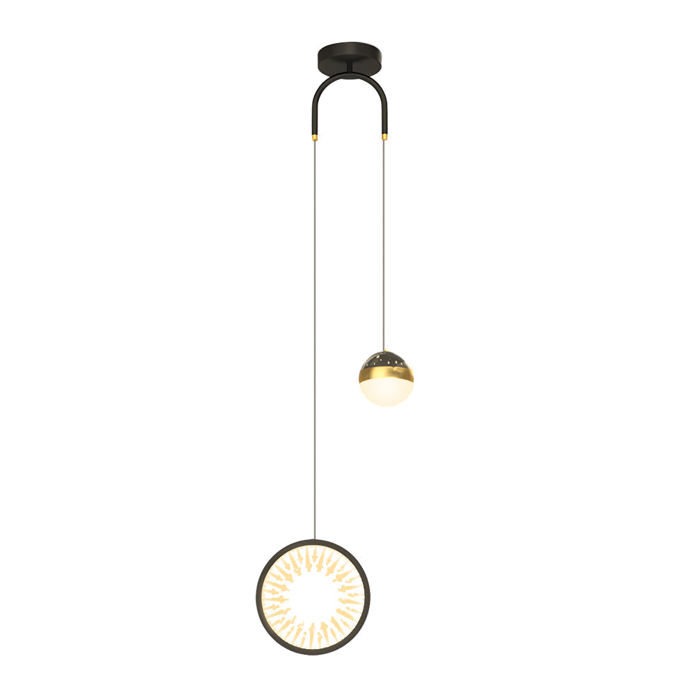 Modern Starry Projection LED Pendant Light Nordic 3 Step Dimming Hanging Ceiling Lamp for Bedroom Bar