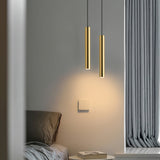 Modern Streamline Cylinder LED Pendant Light for Kitchen Island and Dining Room Minimalist Hanging Lamp