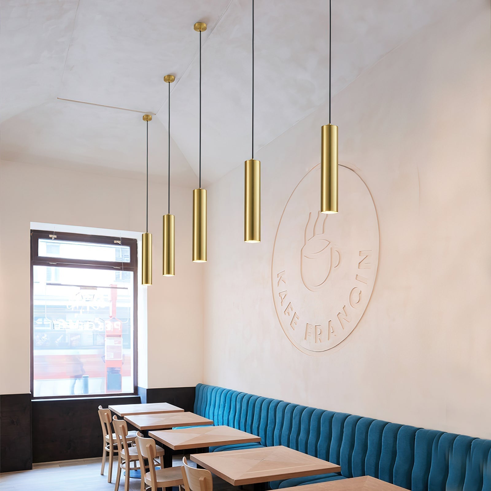 Modern Streamline Cylinder LED Pendant Light for Kitchen Island and Dining Room Minimalist Hanging Lamp