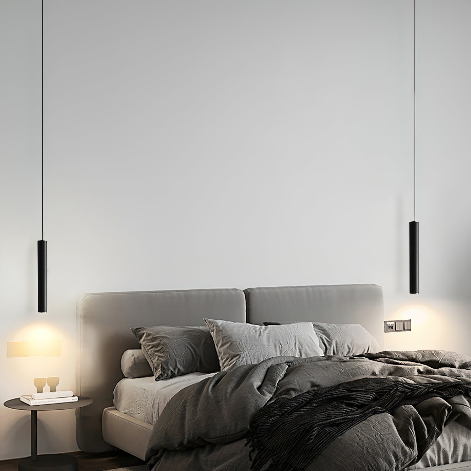 Modern Streamline Cylinder LED Pendant Light for Kitchen Island and Dining Room Minimalist Hanging Lamp
