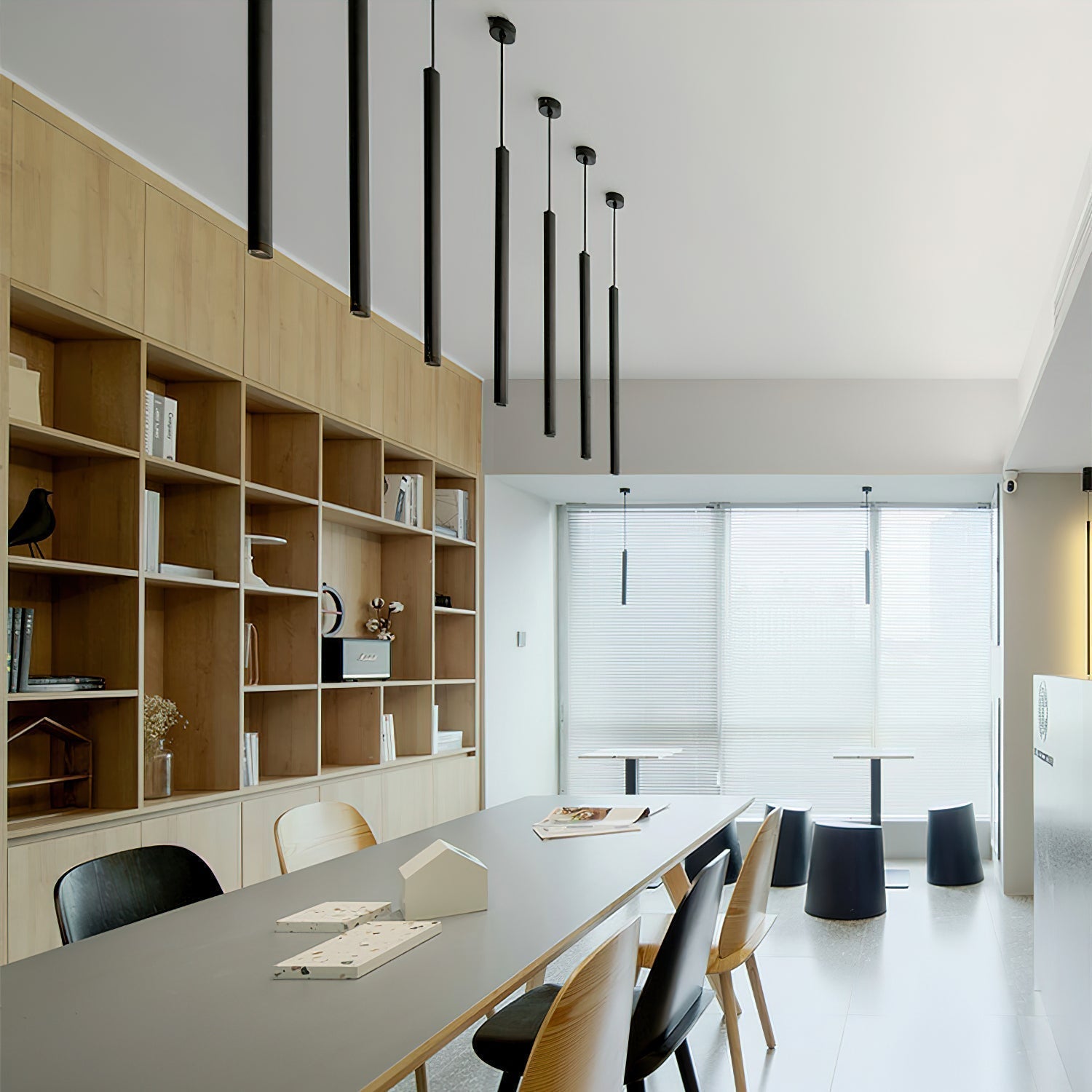 Modern Streamline Cylinder LED Pendant Light for Kitchen Island and Dining Room Minimalist Hanging Lamp