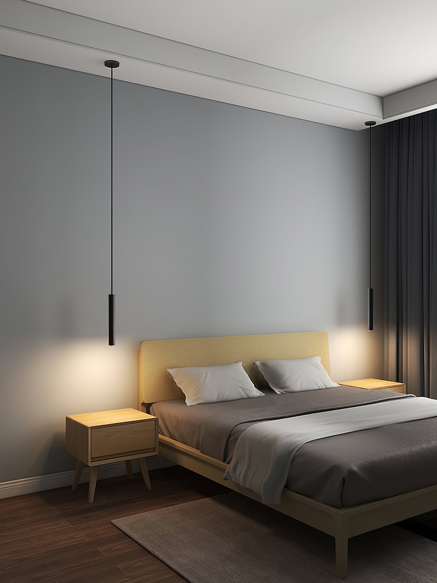 Modern Streamline Cylinder LED Pendant Light for Kitchen Island and Dining Room Minimalist Hanging Lamp