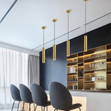 Modern Streamline Cylinder LED Pendant Light for Kitchen Island and Dining Room Minimalist Hanging Lamp