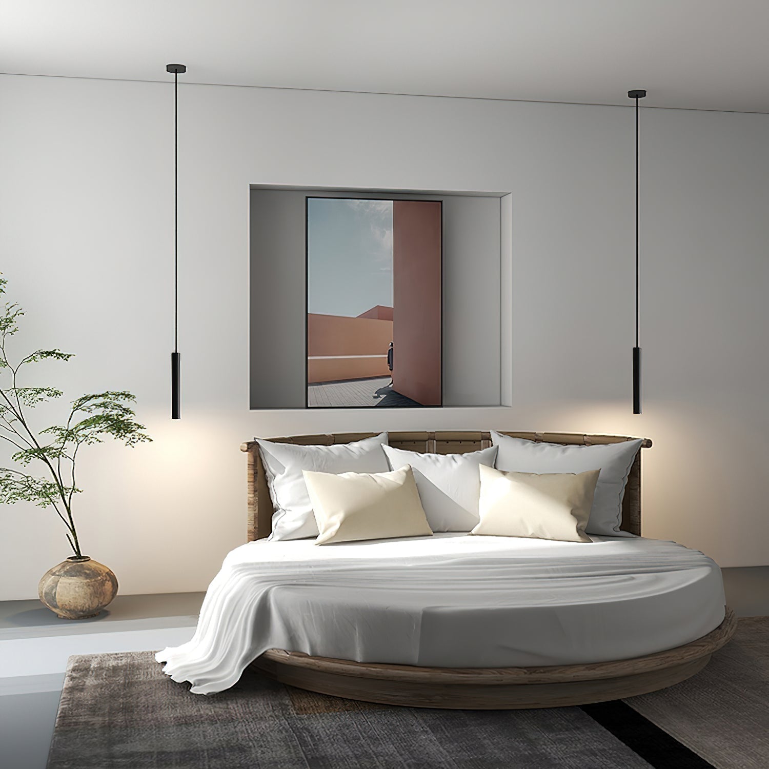 Modern Streamline Cylinder LED Pendant Light for Kitchen Island and Dining Room Minimalist Hanging Lamp