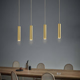 Modern Streamline Cylinder LED Pendant Light for Kitchen Island and Dining Room Minimalist Hanging Lamp