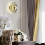Modern Striped Glass Round Wall Sconce LED Lighting for Living Room Bedroom and Hallway Decor