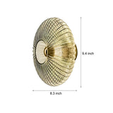 Modern Striped Glass Round Wall Sconce LED Lighting for Living Room Bedroom and Hallway Decor