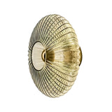 Modern Striped Glass Round Wall Sconce LED Lighting for Living Room Bedroom and Hallway Decor