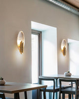 Modern Structured Metal Bracket Wall Sconce for Bedroom and Bathroom Lighting