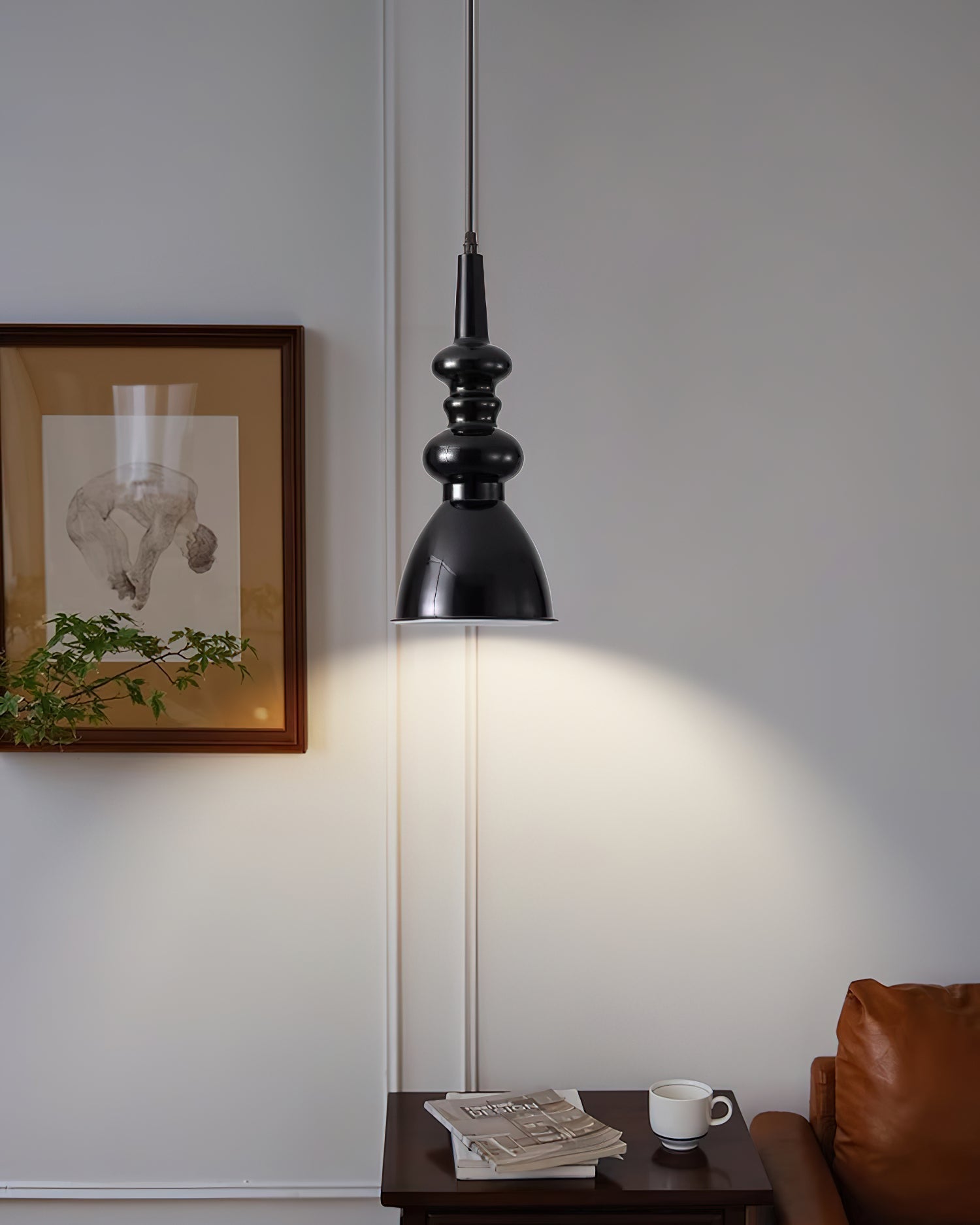 Modern Svelte Undulating Metal Pendant Light for Contemporary Dining and Foyer