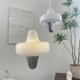 Modern Swan Glass Pendant Light with Ballerina Inspired Tutu Design and Chrome Finish