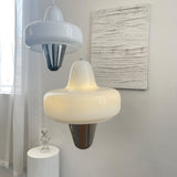 Modern Swan Glass Pendant Light with Ballerina Inspired Tutu Design and Chrome Finish