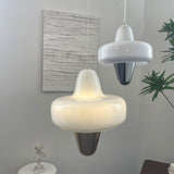 Modern Swan Glass Pendant Light with Ballerina Inspired Tutu Design and Chrome Finish
