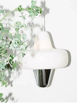 Modern Swan Glass Pendant Light with Ballerina Inspired Tutu Design and Chrome Finish