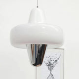 Modern Swan Glass Pendant Light with Ballerina Inspired Tutu Design and Chrome Finish