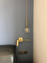 Modern Swing Arm LED Wall Sconce Adjustable Bedside Reading Lamp in Black or Gold