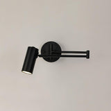 Modern Swing Arm LED Wall Sconce Adjustable Bedside Reading Lamp in Black or Gold