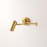 Modern Swing Arm LED Wall Sconce Adjustable Bedside Reading Lamp in Black or Gold