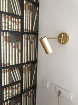 Modern Swing Arm LED Wall Sconce Adjustable Bedside Reading Lamp in Black or Gold