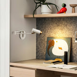 Modern Swing Arm Wall Sconce Adjustable Dual Arm Metal Wall Light Set of Two for Indoor Reading