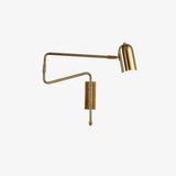 Modern Swing Arm Wall Sconce Reading Light with Adjustable Metal Shade for Bedroom