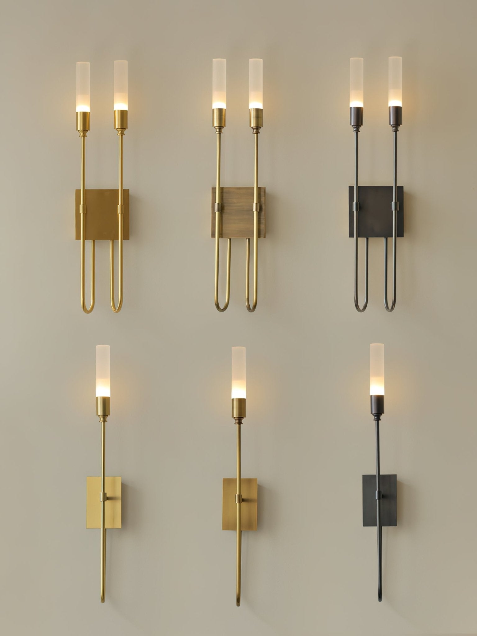 Modern Symmetrical Double Arrow Wall Sconce Minimalist Indoor Metal Light Fixture