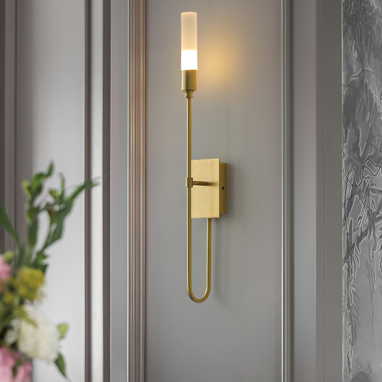 Modern Symmetrical Double Arrow Wall Sconce Minimalist Indoor Metal Light Fixture