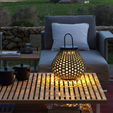 Modern Synthetic Rattan Outdoor Lawn Lamp USB Rechargeable IP54 LED Garden Light