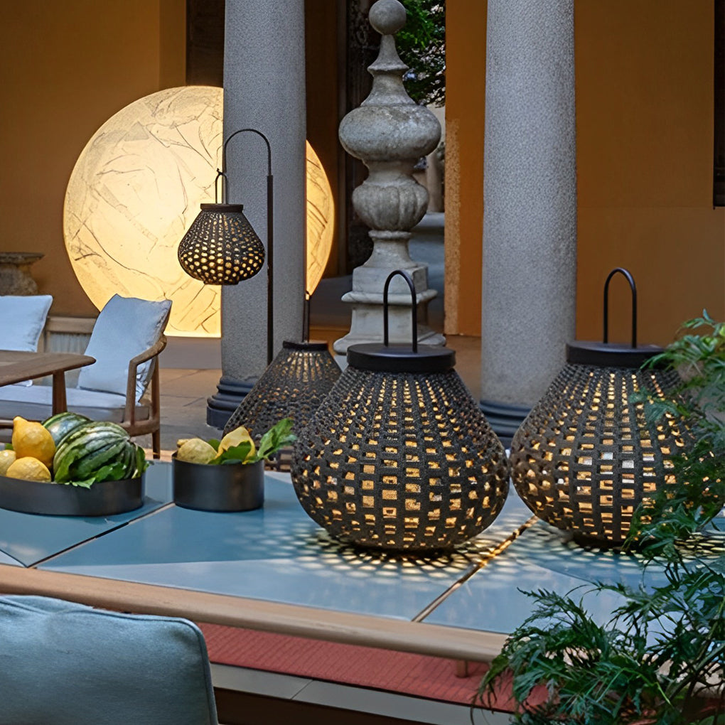 Modern Synthetic Rattan Outdoor Lawn Lamp USB Rechargeable IP54 LED Garden Light