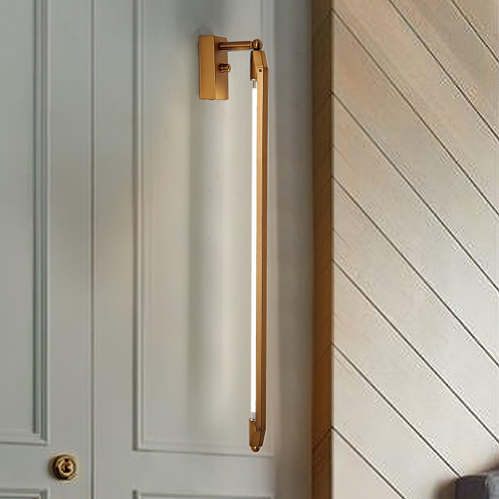 Modern T Tube Adjustable Wall Sconce Gold Industrial LED Light Fixture for Home Decor