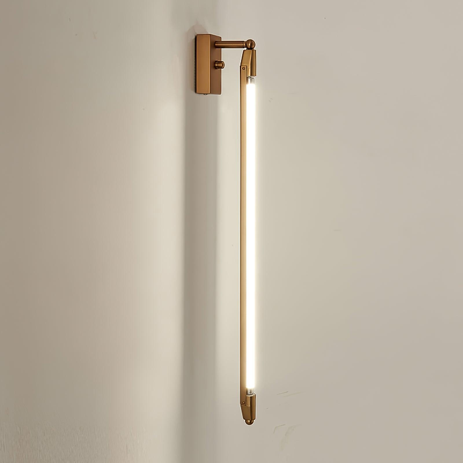 Modern T Tube Adjustable Wall Sconce Gold Industrial LED Light Fixture for Home Decor